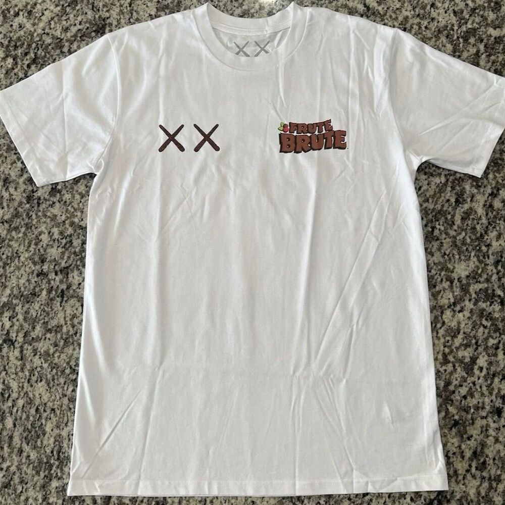 KAWS x Monsters Frute Brute Men's Shirt White Medium Limited Edition New In Bag